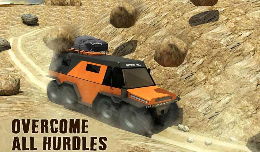 面对8惠勒俄罗斯卡车3d模拟器游戏中棘手的地形上具有挑战性的障碍